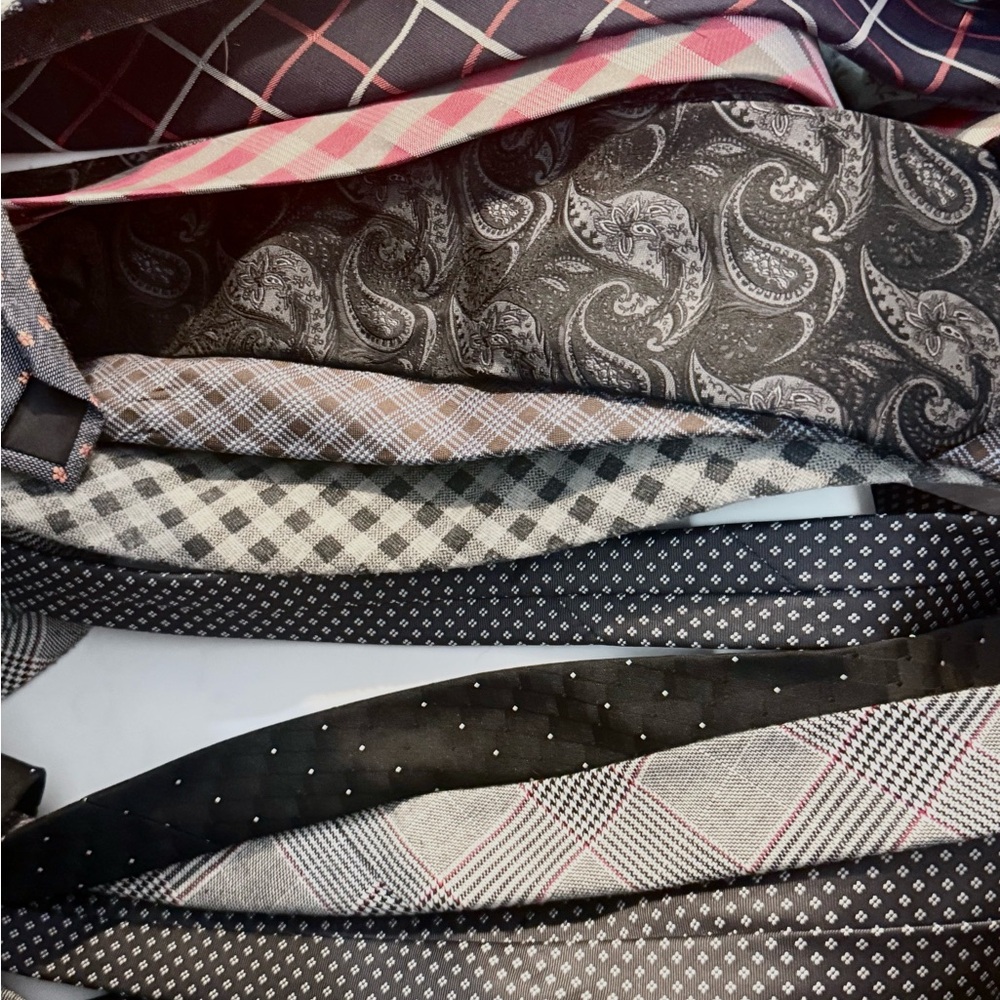 Huge Lot of 38–40 Men’s Designer Ties – Silk, Linen, & More!